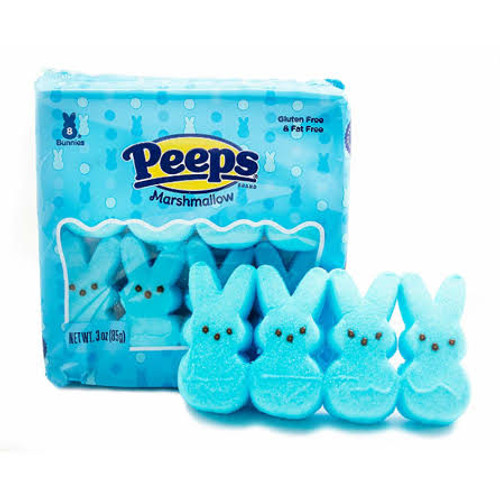 Peeps Marshmallow Blue Bunnies - 8pk 85g