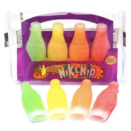 Nik-L-Nip Mini Drinks Wax Bottles 4pk