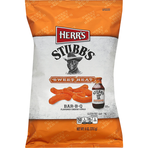 Herrs Stubbs Sweet Heat Barbecue Flavoured Cheese Curls 170g