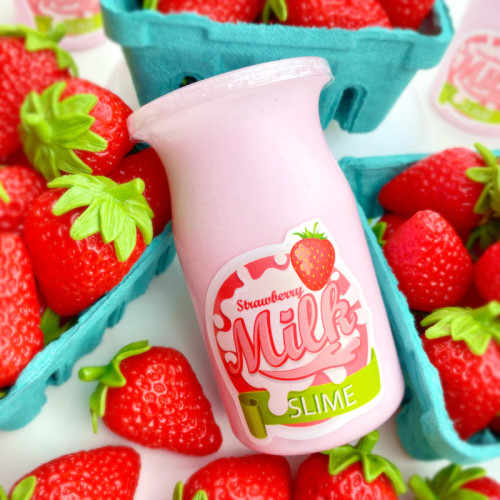 Kawaii Strawberry Milk Slime 4oz