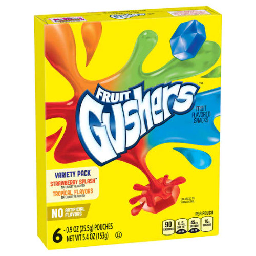 Fruit Gushers Fruit Flavoured Snacks 136g (6 Pouches)