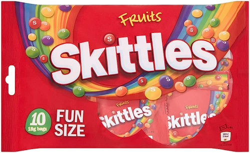 Skittles Fruits Fun Size 10pk 180g UK