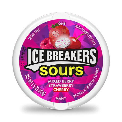 ICE BREAKERS - Mixed Berry, Strawberry, Cherry 42g 