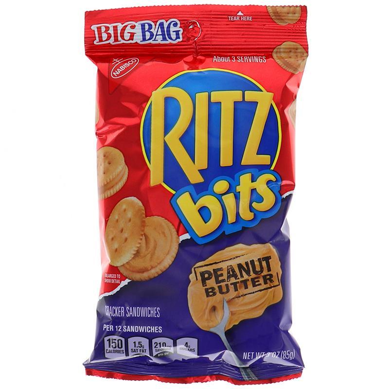 Ritz Bits Peanut Butter Cracker Sandwich 85g Big Bag