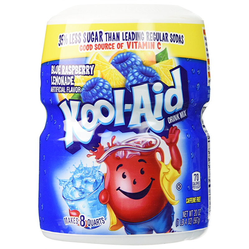Kool Aid Blue Raspberry Lemonade Drink Mix 567g Tub