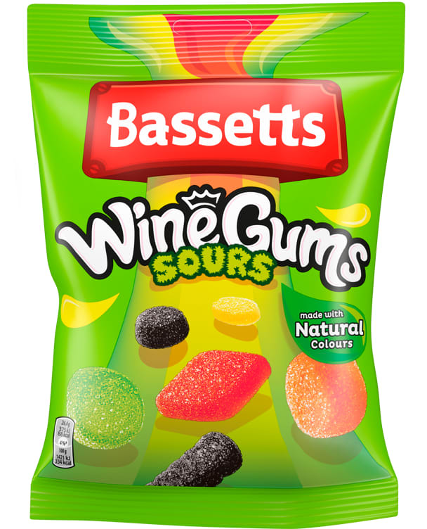 Maynards Bassetts Sour Wine Gums 190g UK