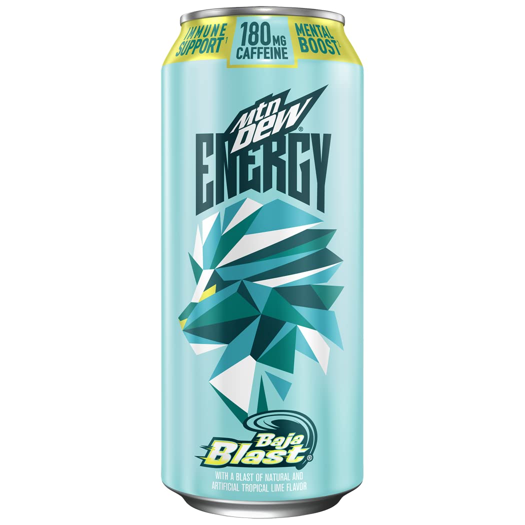 Mountain Dew Energy Drink 473ml Baja Blast USA Candy Factory