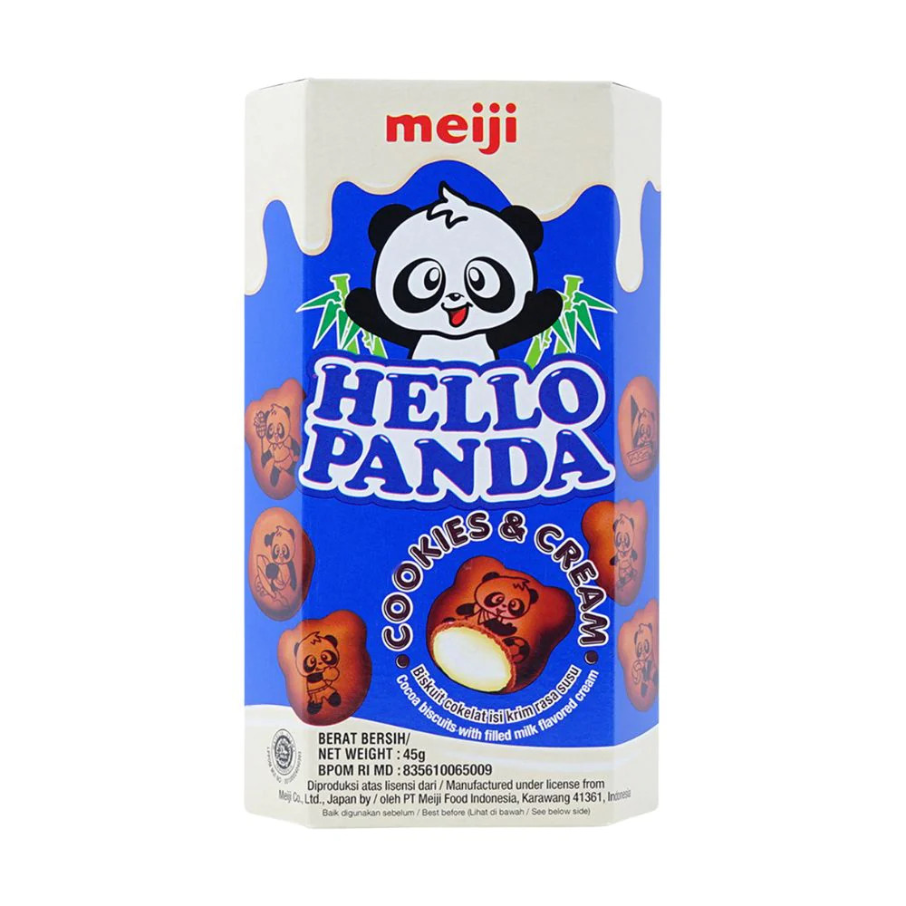 Meiji Hello Panda Biscuits w/ Cookies and Cream Filling 42g
