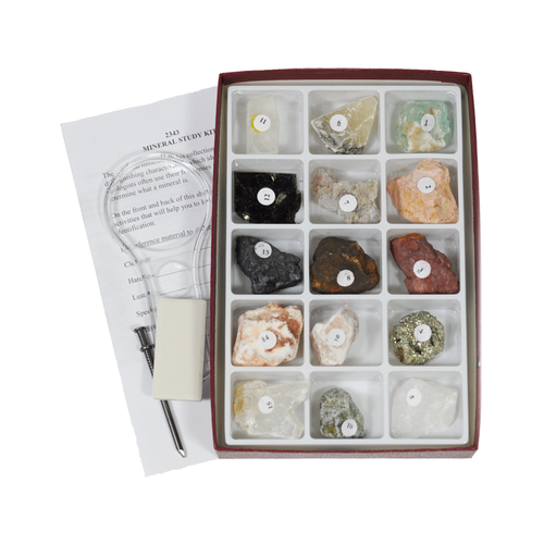 Economy Mineral Study Kit - 15 Spec. 1" x 1"