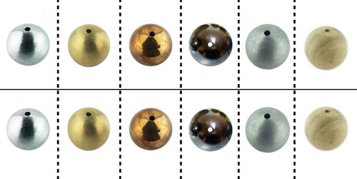 GSC Physics Balls, Drilled, Assorted Materials, 25mm, Set of 12