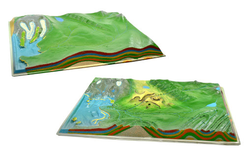 Eisco Comparative Terrain Landform Models, Set of 2