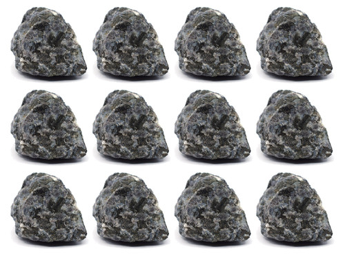 Eisco Gabbro Specimens (Igneous Rock), Approx. 1" (3cm) - Pack of 12