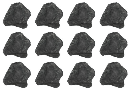 Eisco Anthracite Coal Specimens (Metamorphic Rock), Approx. 1" (3cm) - Pack of 12