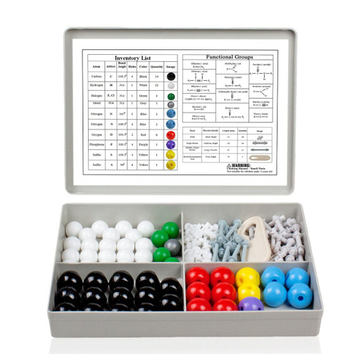 Walter Products Molecular Model Kit, Inorganic and Organic, 125 pcs