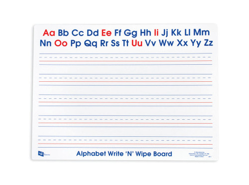 Write 'n Wipe Boards, 9" x 11", Alphabet, Pack of 30