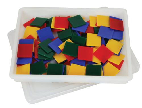 Simple Solution - Color Tiles, Set of 100 in Container