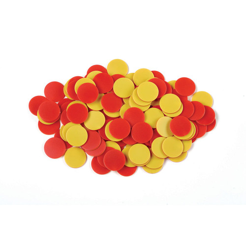 Plastic Two Color Counters Red/Yellow, Pack of 200