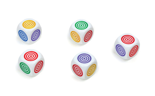 Color Circle Dice, Set of 5