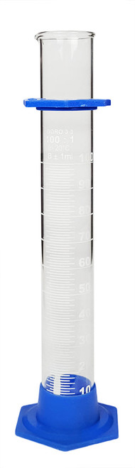 GSC Cylinders, Graduated, Class B, w/Detachable Base & Collar, Glass