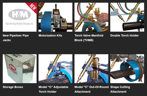 Accessories for "Saddle-Type" Pipe Cutting and Beveling Machines, H&M®