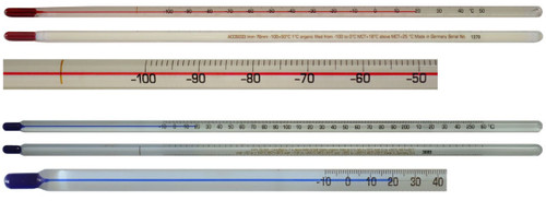 Fluoropolymer-Coated Spirit-Filled General Laboratory Thermometers, Thermco®