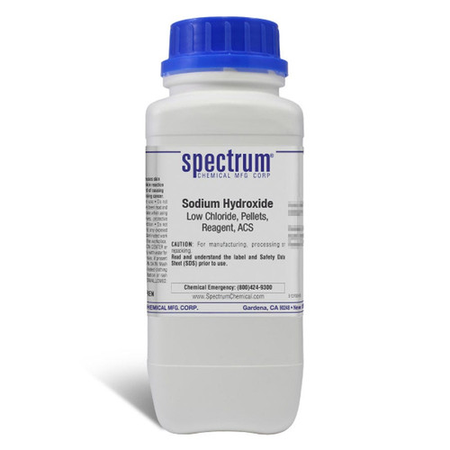 Sodium Hydroxide, Low Chloride, Pellets, Reagent, ACS, 1 kg || 65-