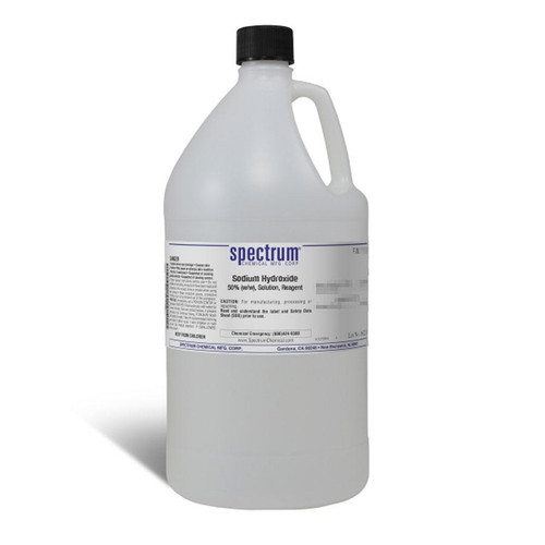 Sodium Hydroxide, 50 Percent (w/w), Solution, Reagent, 4 x 4 L || 65-