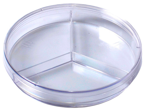 Tri-Plate Petri Dish, Automation (No Rim), Polystyrene, 100 x 15 mm, 500/Case