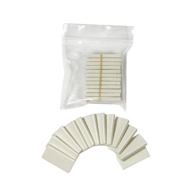 Streak Plates, Off-White Unglazed Porcelain, Approx. 1" x 2" - Pack of 10 || 42-