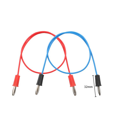 Wire Leads, Banana Plugs (Both Ends), Red & Blue, 40cm, Pack of 10
