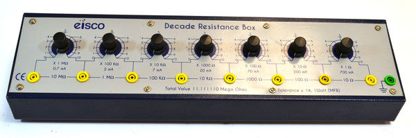 Eisco Decade Resistance Box - 7 Decades - Variable - up to 11.111110 Mega Ohms