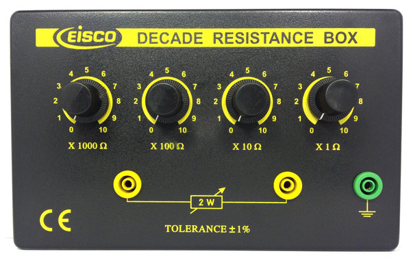 Eisco Decade Resistance Box - 4 Decades - Variable from 0-11,110 Ohms - 2 socket