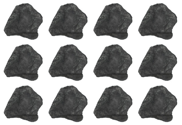 Eisco Anthracite Coal Specimens (Metamorphic Rock), Approx. 1" (3cm) - Pack of 12