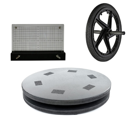 Rotating Platform Set, Includes Bicycle Wheel Gyroscope and Liquid Accelerometer