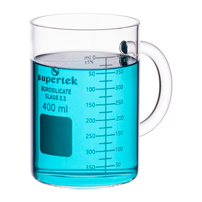 Supertek Beaker Mugs, Borosilicate Glass