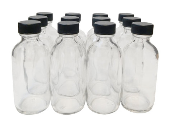 GSC Bottles, Boston Round, Clear Glass