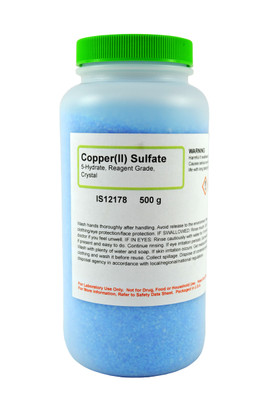 Copper(II) Sulfate 5-Hydrate, Reagent Grade, Crystals, 500 g || 50-