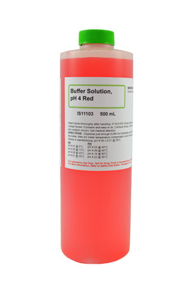 Buffer Solution, pH 4.00, Red, 500 ml || 50-