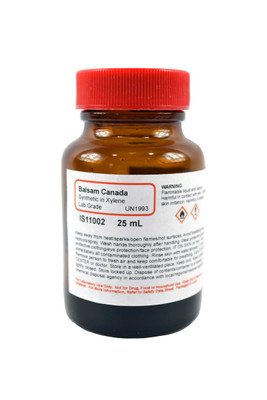 Balsam Canada, Synthetic in Xylene (Piccolyte Mounting Media), Lab Grade, 25 ml || 50-