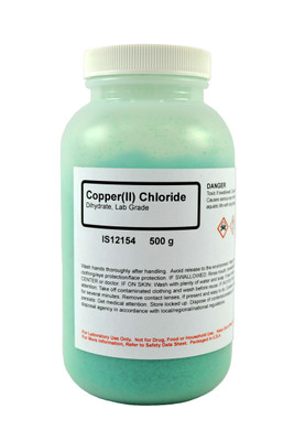 Copper(II) Chloride Dihydrate, Lab Grade, 500 g || 50-