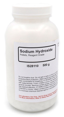 Sodium Hydroxide, Pellets, Reagent Grade, 500 g || 50-