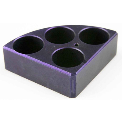 18900003 | Purple Quarter Reaction Block, 4 Holes 20ml Reaction Vessel || 46-