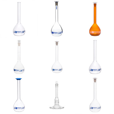 [Premium Quality] Flasks, Volumetric, Class A; Individually Serialized and Certified - Borosilicate Glass, LabGlass® || 45-