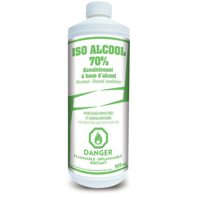 Isopropyl Alcohol (2-Propanol, IPA, Isopropanol), 70%, Industrial Grade, 909 ml || 21-