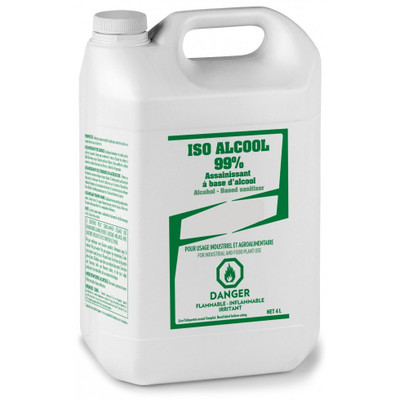 Isopropyl Alcohol (2-Propanol, IPA, Isopropanol), 99%, Industrial Grade, 4 L || 21-