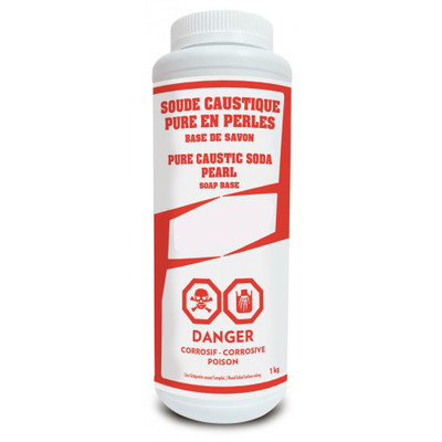 Sodium Hydroxide (Caustic Soda, Lye), Pearls, Technical Grade, 1 kg || 21-