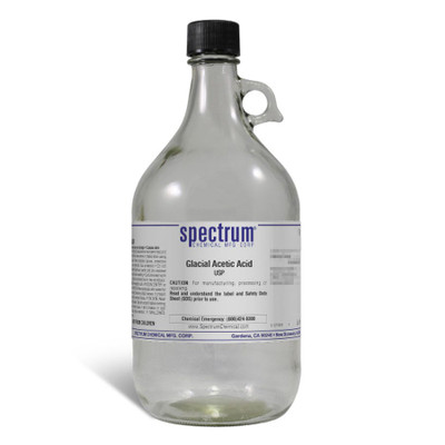 Glacial Acetic Acid, USP, 4 x 2.5 L (Glass) || 65-