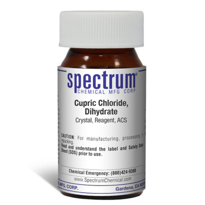 Cupric Chloride, Dihydrate, Crystal, Reagent, ACS, 5 g || 65-