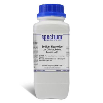 Sodium Hydroxide, Low Chloride, Pellets, Reagent, ACS, 6 x 1 kg || 65-