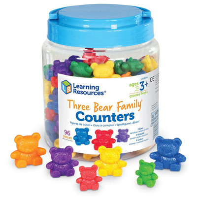 Three Bear Family® Rainbow Counters, Set of 96 || 25-